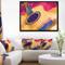 Designart - Listen to the Colorful Music - Music Canvas Art Print in Black Frame
